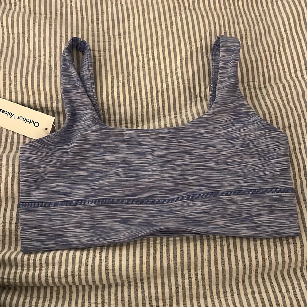 Outdoor voices Freeform scoop bra small delphinium haze